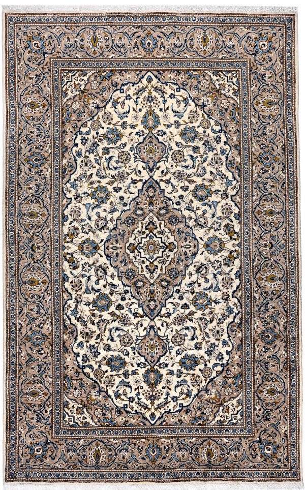 Beige Kashan Persian carpet for sale 2x3m DR231 | CarpetShip