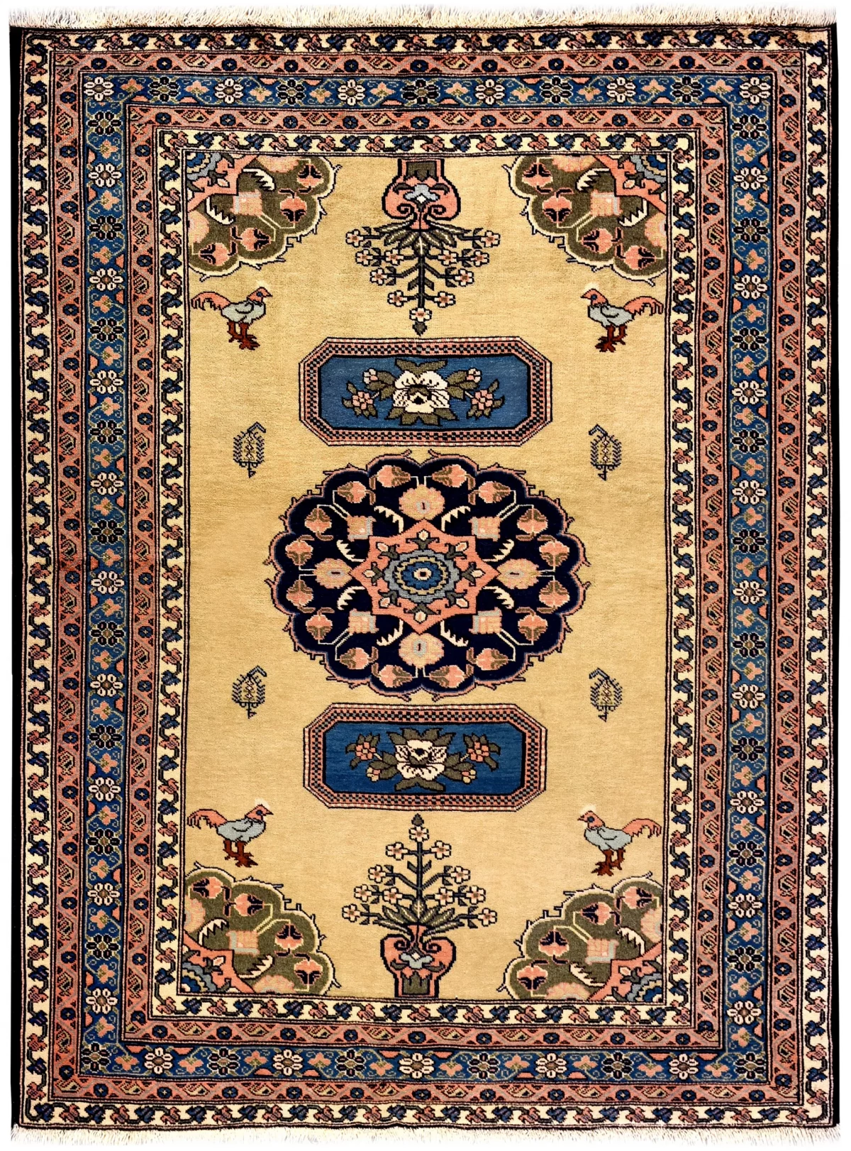 Persian Ardabil Rug ~1965, Simple Floor Design | CarpetShip