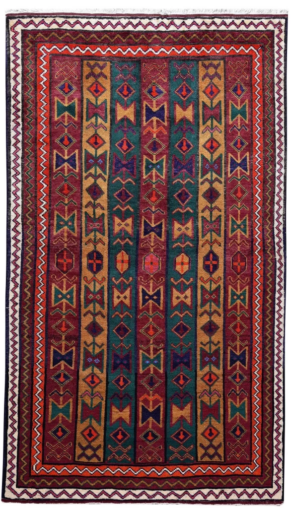 Persian Tribal Lori Rug ~1989, Geometric Design | CarpetShip