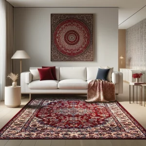 How to decorate rooms with red Persian rugs