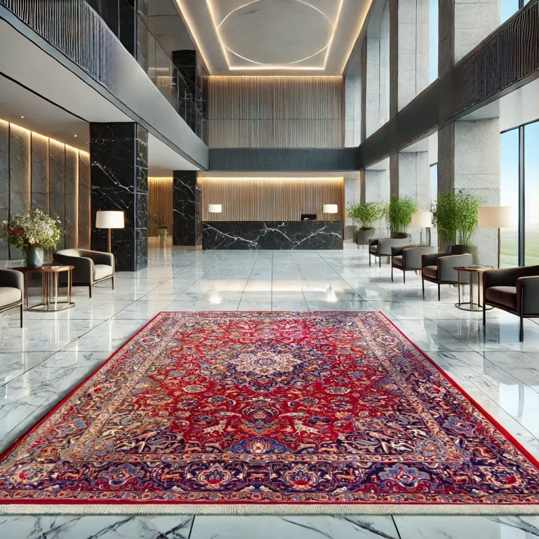 Red hand-knotted Persian rugs