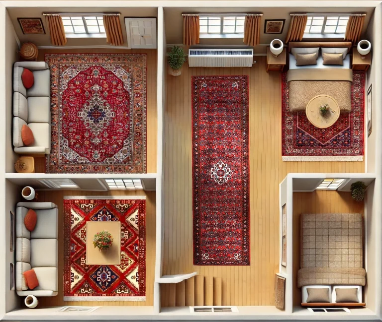 Red persian rug sizes