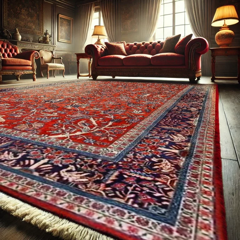 Red wool Persian rug