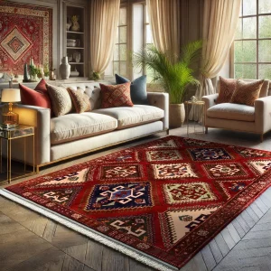 Red Zigzag Persian Rugs