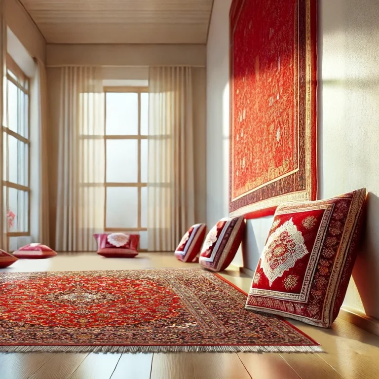 Throwing Pillows with red Persian rugs?