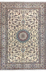 Traditional Hand woven Nain Persian carpet, Floral Design ~2020